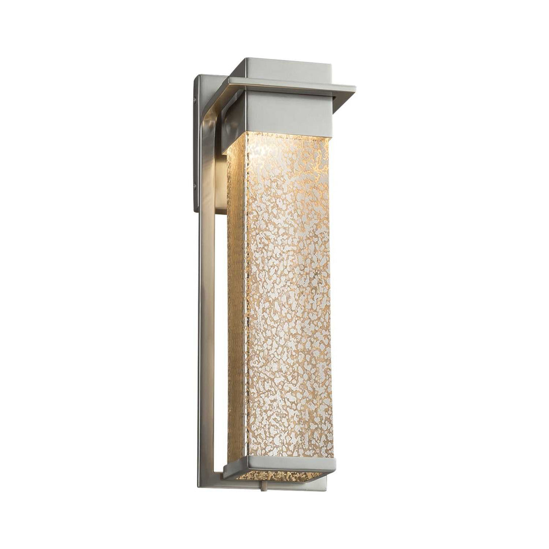 Fusion LED Outdoor Wall Sconce in Brushed Nickel Justice Designs