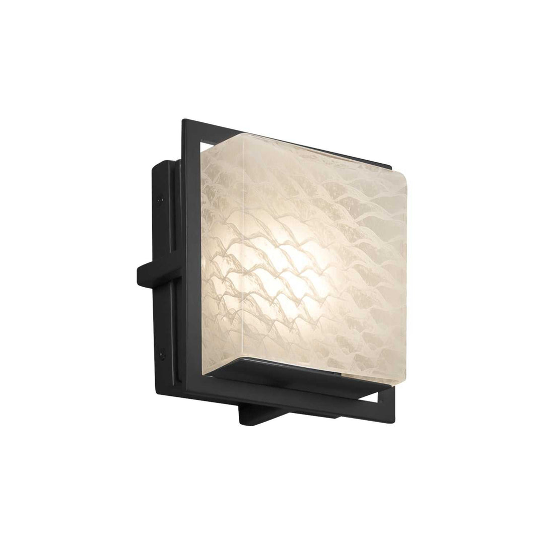 Fusion LED Outdoor Wall Sconce in Matte Black Justice Designs