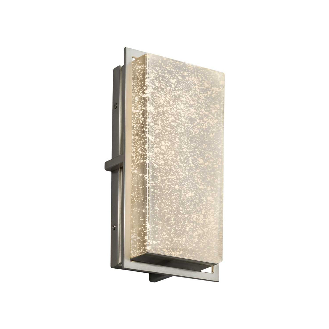 Fusion LED Outdoor Wall Sconce in Brushed Nickel Justice Designs