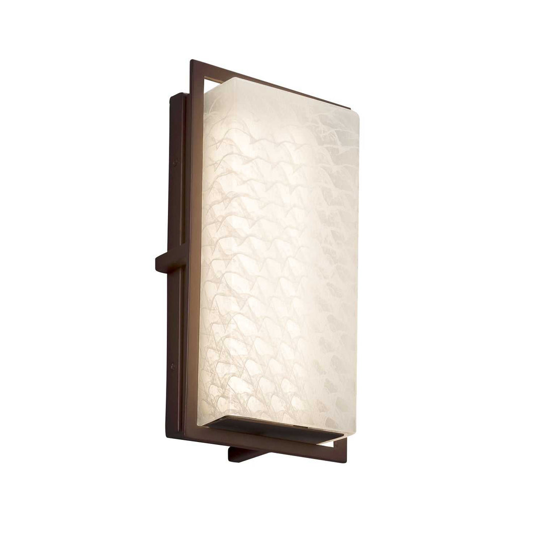 Fusion LED Outdoor Wall Sconce in Dark Bronze Justice Designs