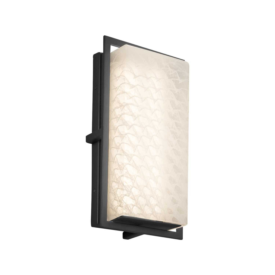 Fusion LED Outdoor Wall Sconce in Matte Black Justice Designs
