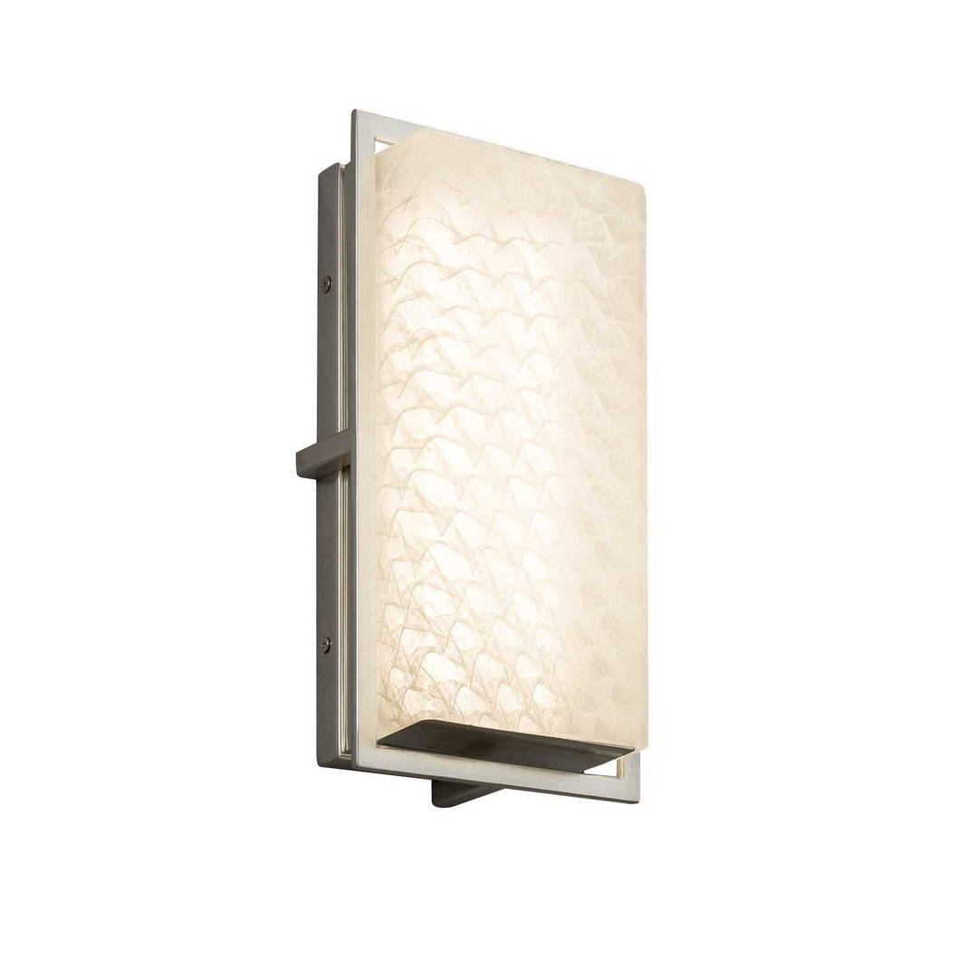 Fusion LED Outdoor Wall Sconce in Brushed Nickel Justice Designs