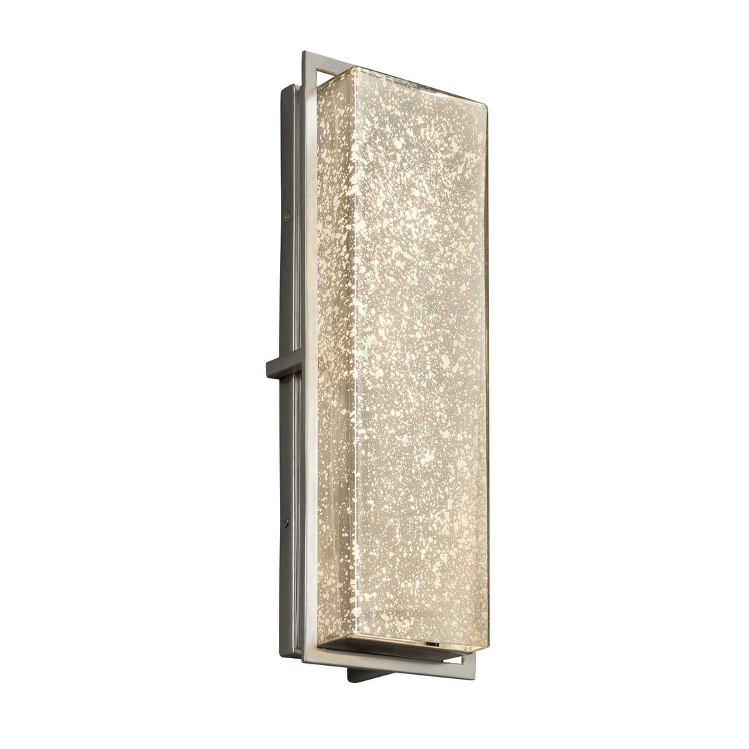 Fusion LED Outdoor Wall Sconce in Brushed Nickel Justice Designs