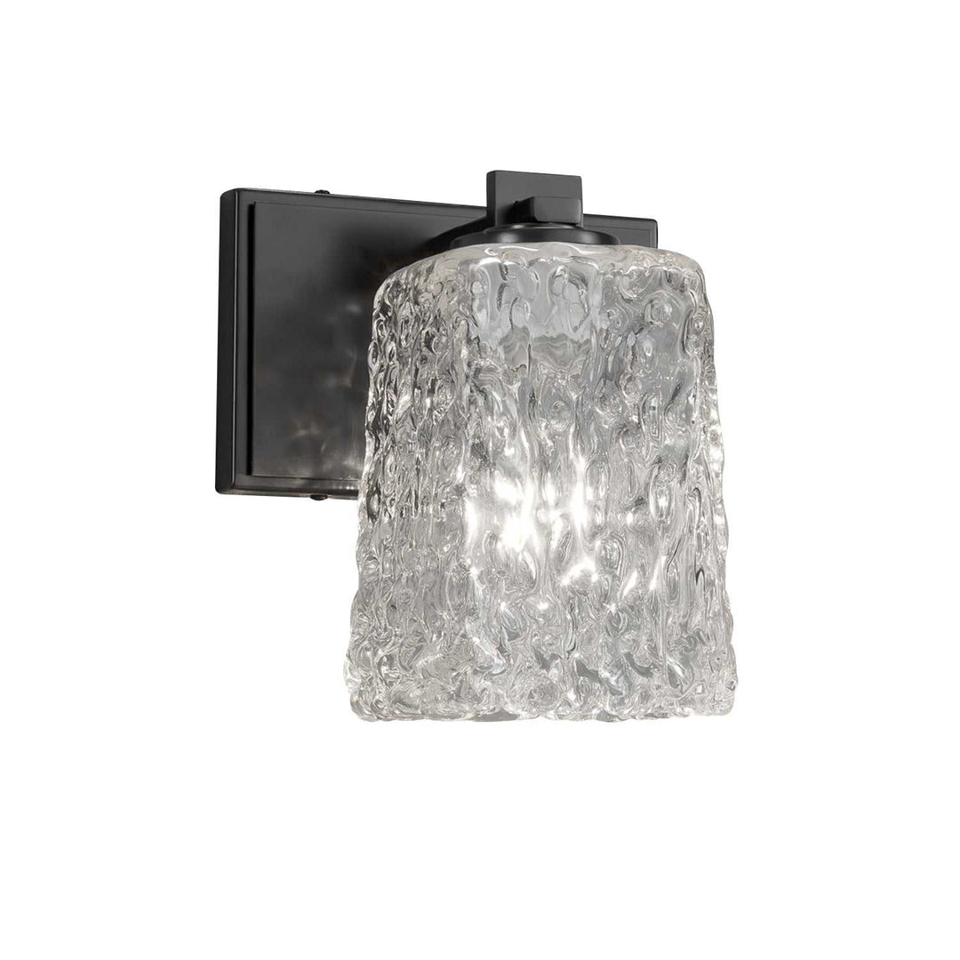 Veneto Luce One Light Wall Sconce in Matte Black Justice Designs