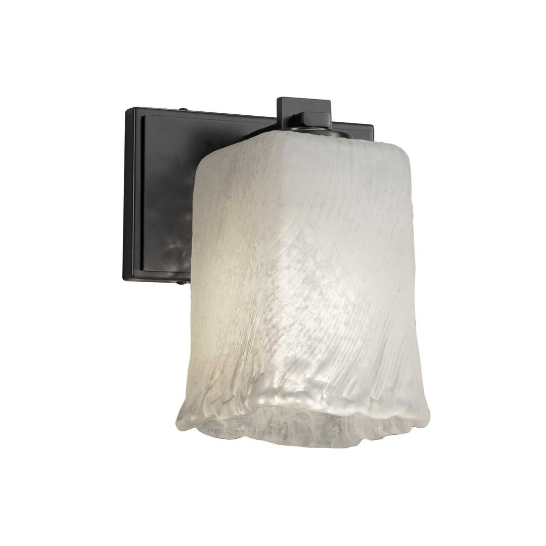 Veneto Luce One Light Wall Sconce in Matte Black Justice Designs