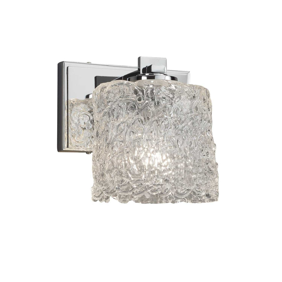 Veneto Luce One Light Wall Sconce in Polished Chrome Justice Designs