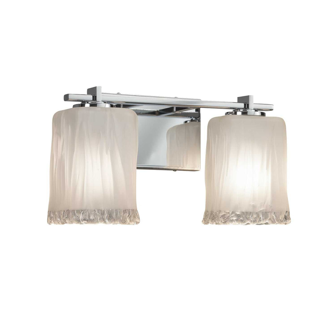 Veneto Luce Two Light Bath Bar in Polished Chrome Justice Designs