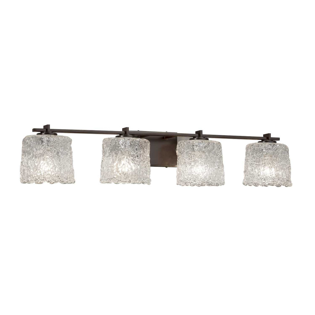 Veneto Luce Four Light Bath Bar in Dark Bronze Justice Designs