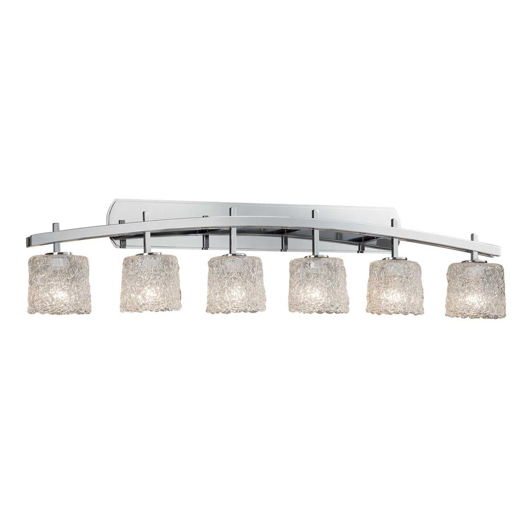 Veneto Luce Six Light Bath Bar in Polished Chrome Justice Designs