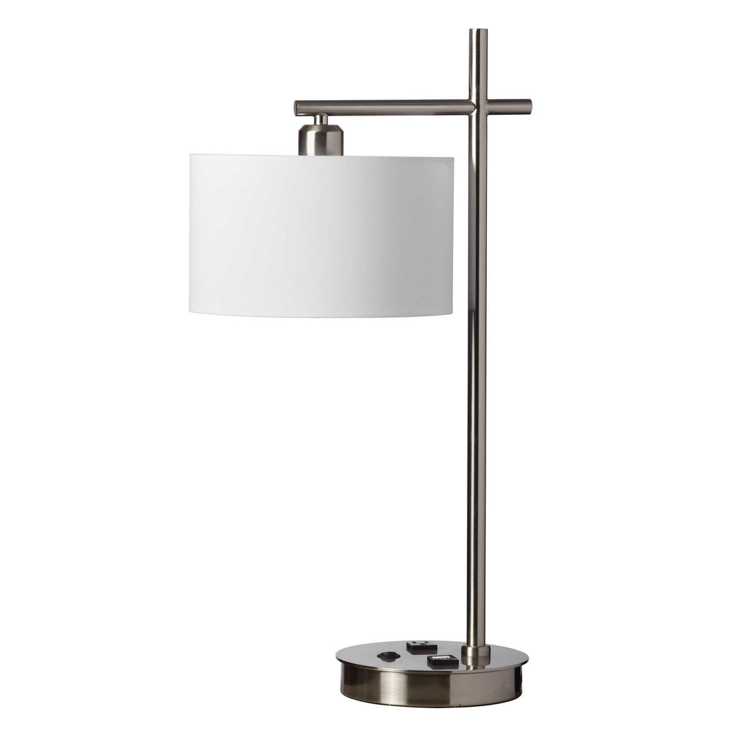 One Light Floor Lamp in Satin Chrome - available from The Lighting Shoppe, trusted by Canadian homeowners