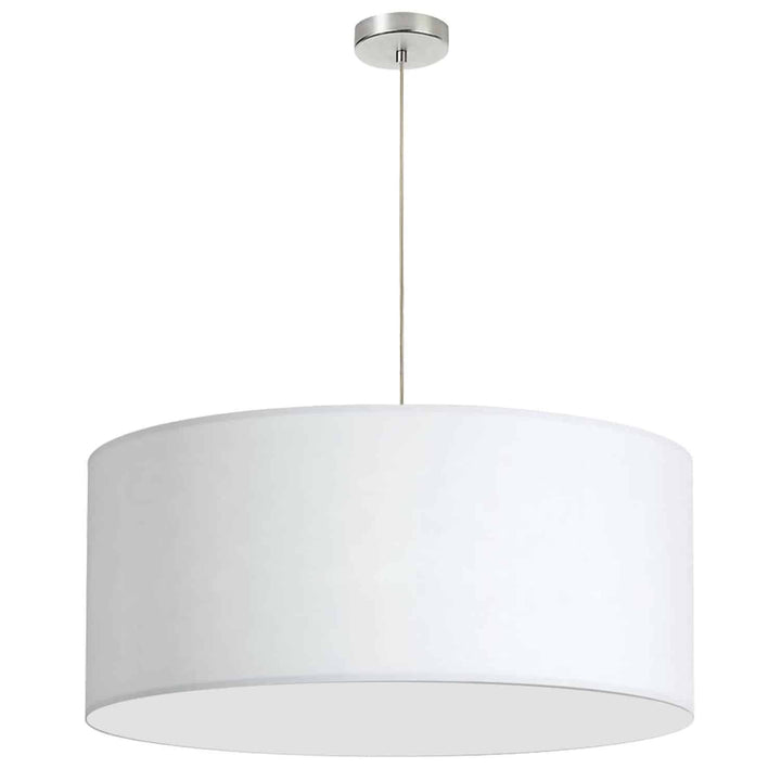 Oversized Drum One Light Pendant in White - available from The Lighting Shoppe, trusted by Canadian homeowners