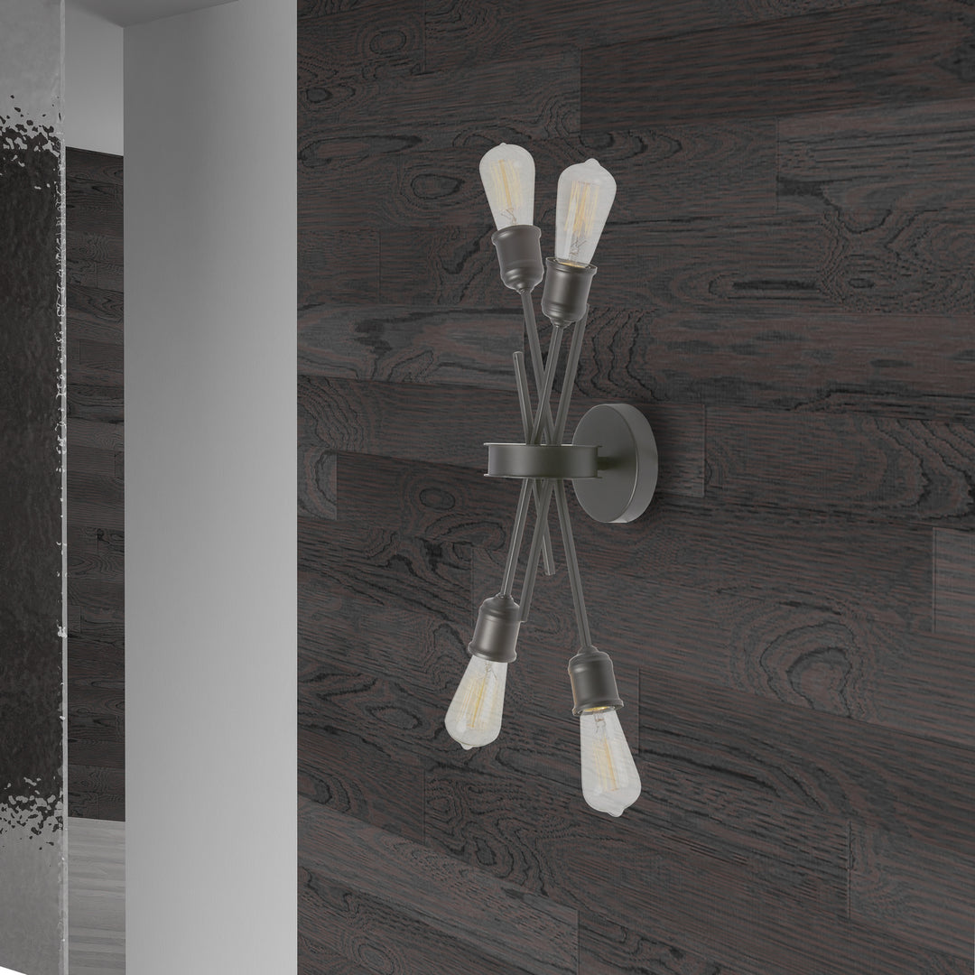Dainolite Canada - NEB-194W-ES - Four Light Wall Sconce - Nebraska - Black