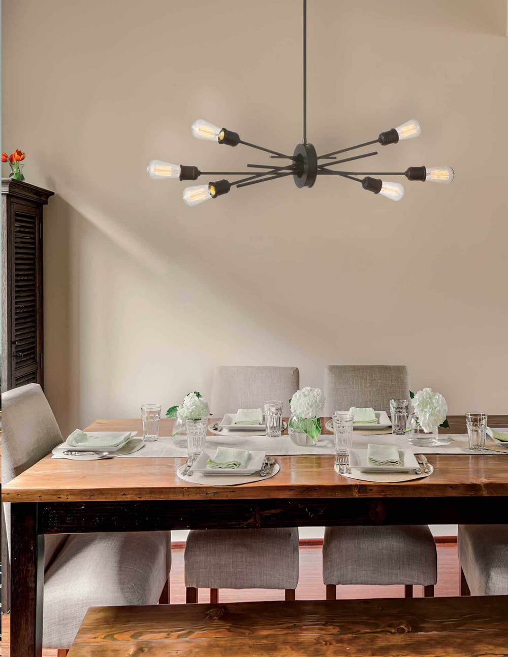 Dainolite Canada - NEB-326HP-ES - Six Light Pendant - Nebraska - Black