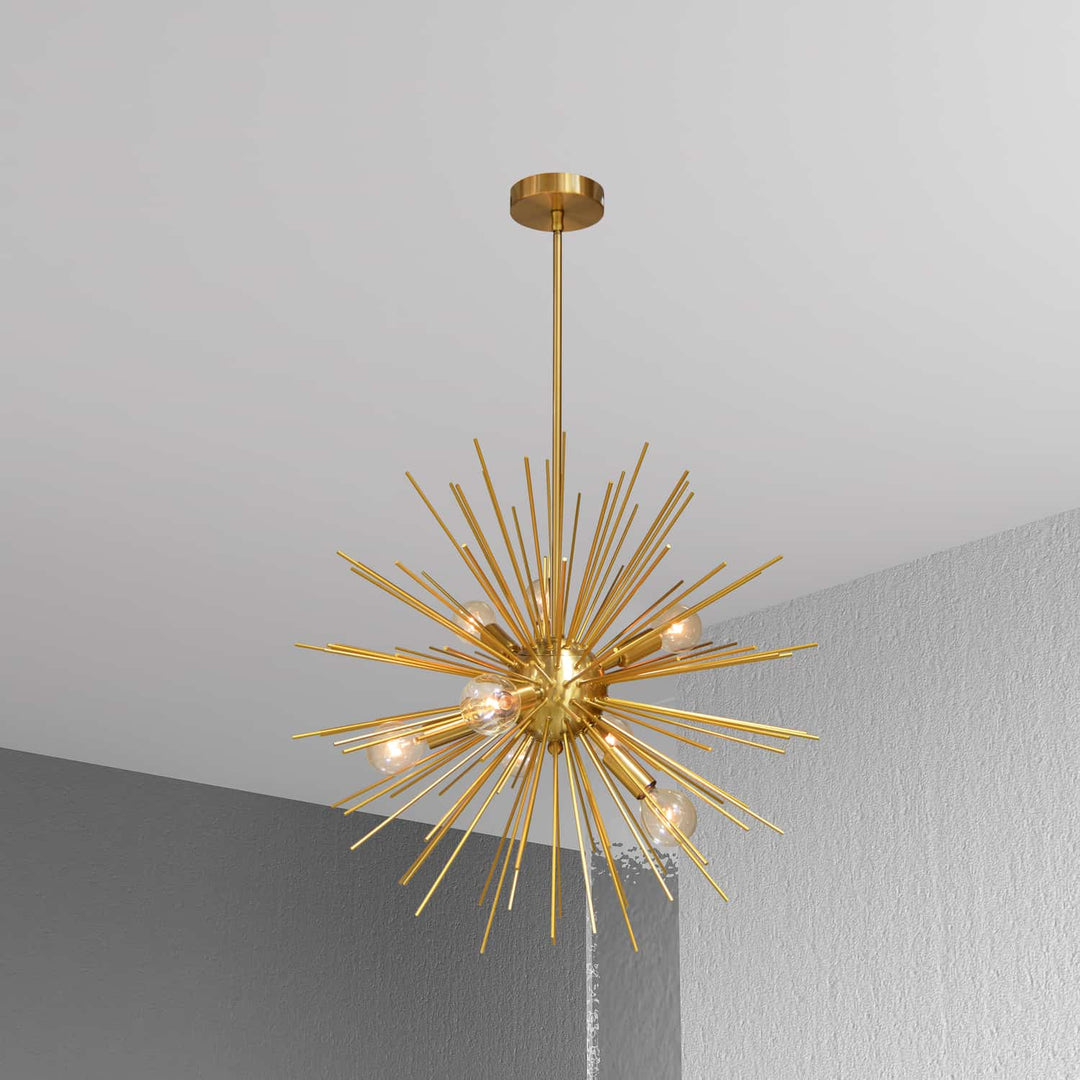 Dainolite Canada - VEG-248P-GLD-VB - Eight Light Pendant - Vega - Aged Brass