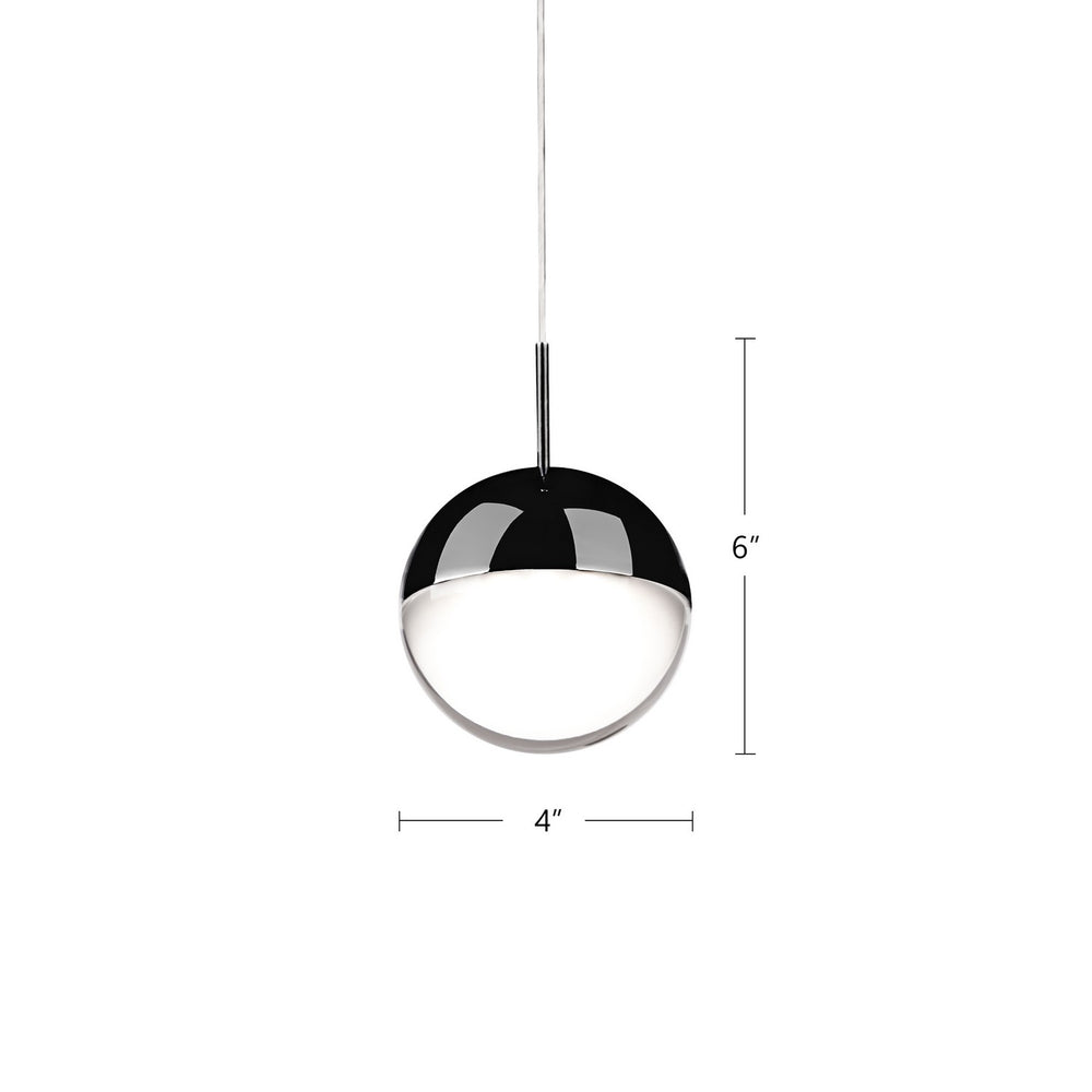 Kuzco Canada - 402801BC-LED - LED Pendant - Pluto - Black Chrome