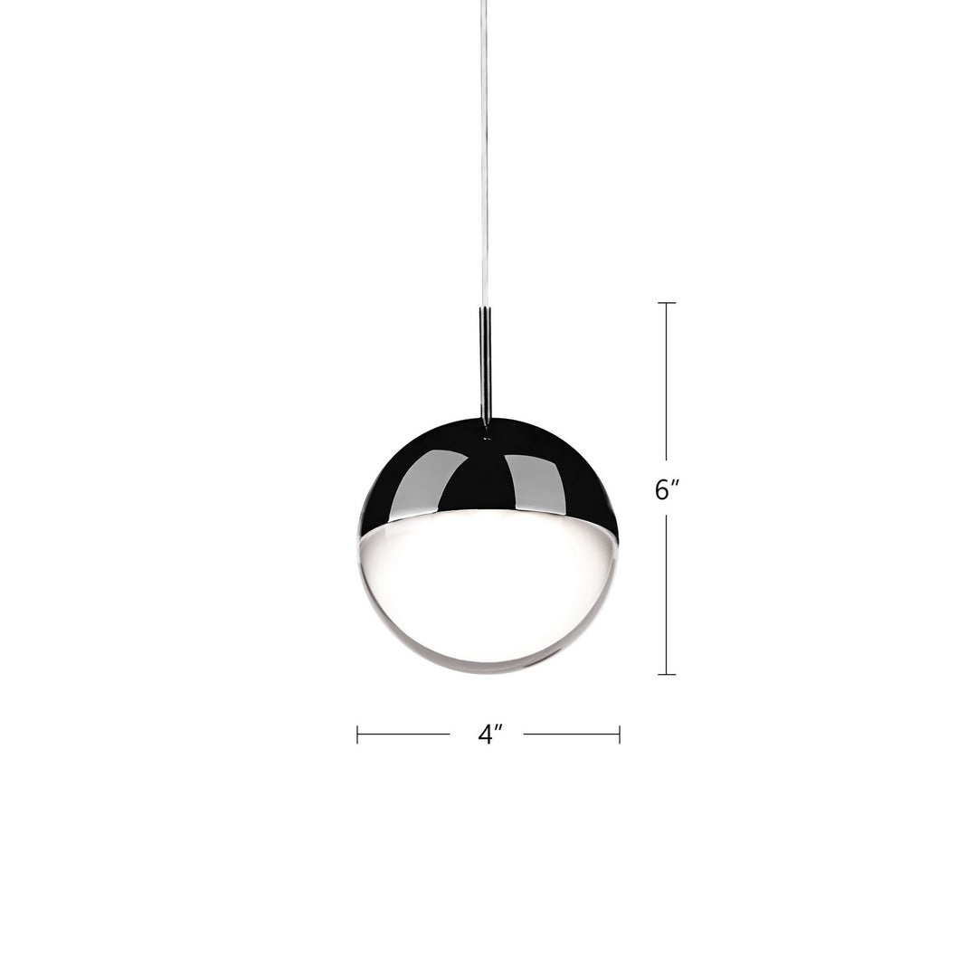 Kuzco Canada - 402801BC-LED - LED Pendant - Pluto - Black Chrome