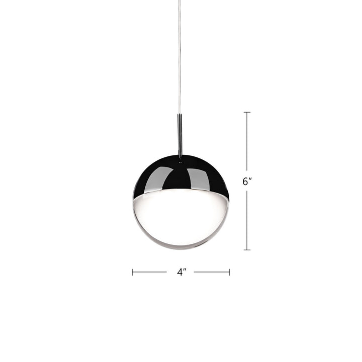 Kuzco Canada - 402801BC-LED - LED Pendant - Pluto - Black Chrome