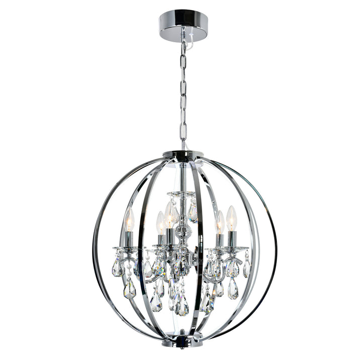 Abia Five Light Chandelier in Chrome - available from The Lighting Shoppe, trusted by Canadian homeowners