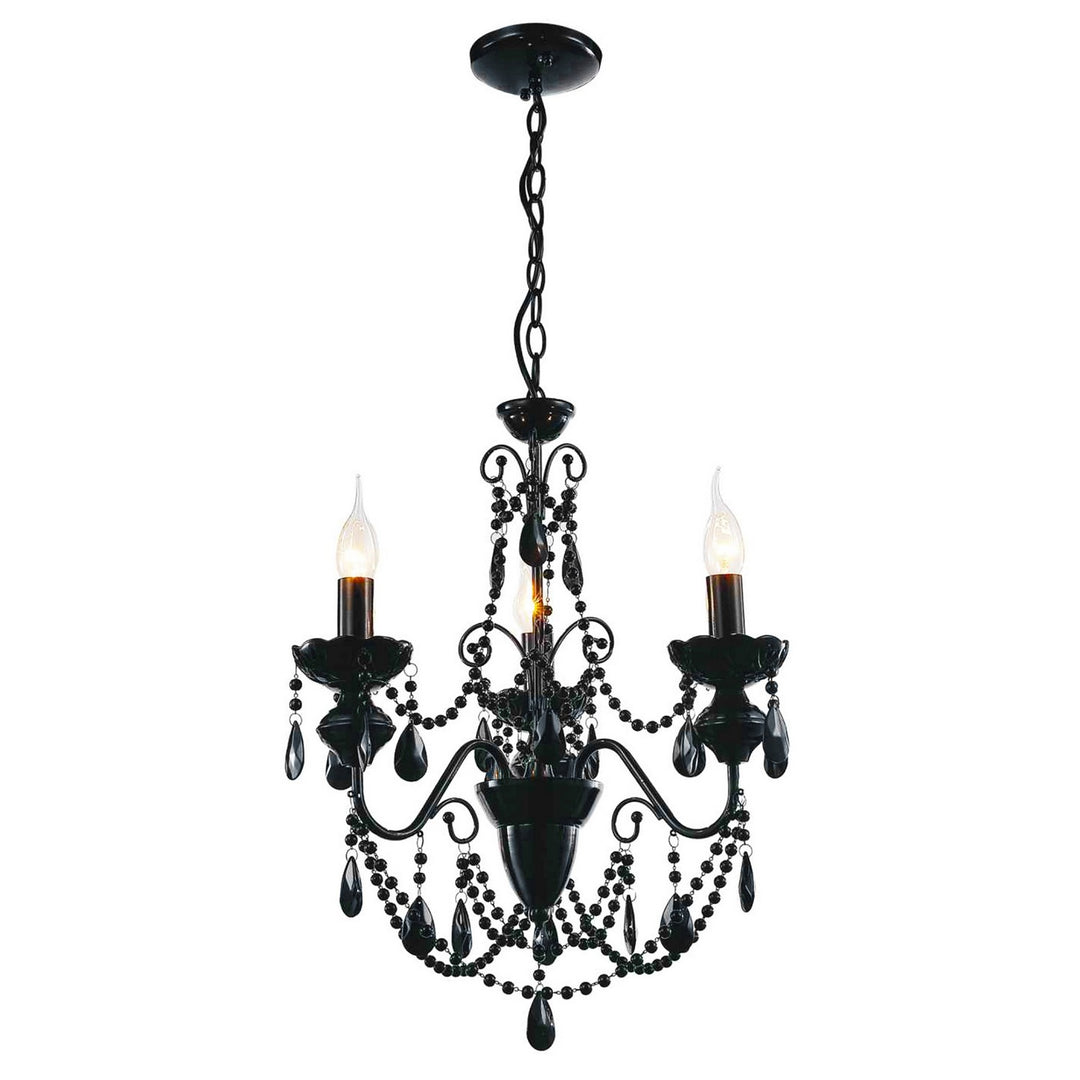 Keen Three Light Chandelier in Black - available from The Lighting Shoppe, trusted by Canadian homeowners