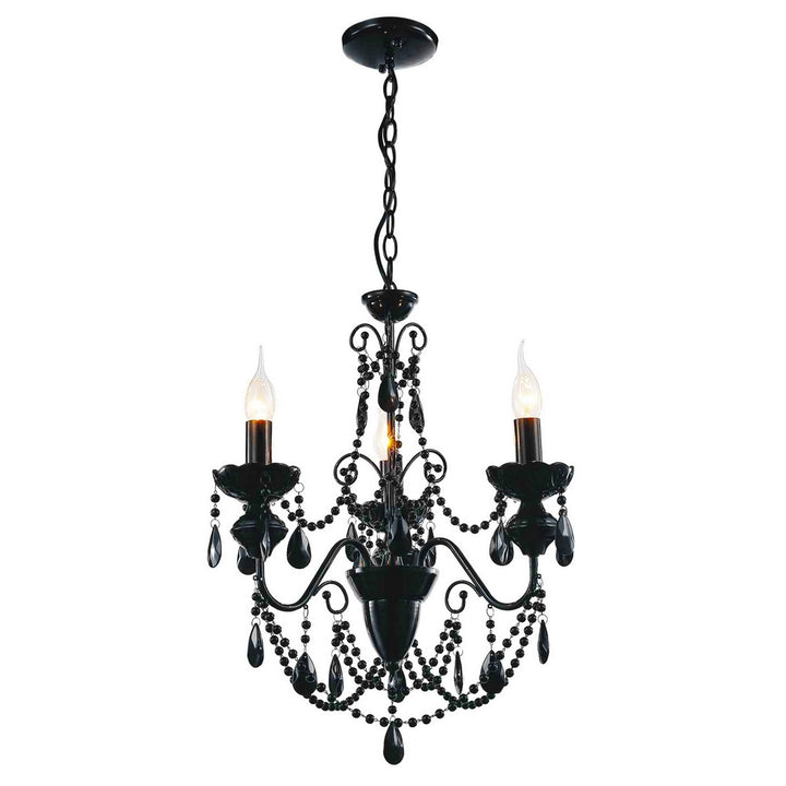 Keen Three Light Chandelier in Black - available from The Lighting Shoppe, trusted by Canadian homeowners