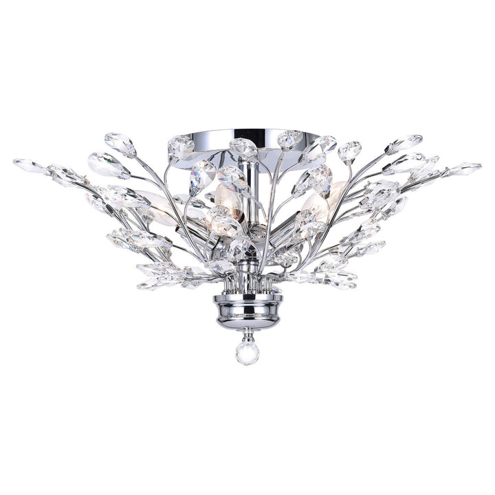 Ivy Three Light Flush Mount in Chrome - available from The Lighting Shoppe, trusted by Canadian homeowners