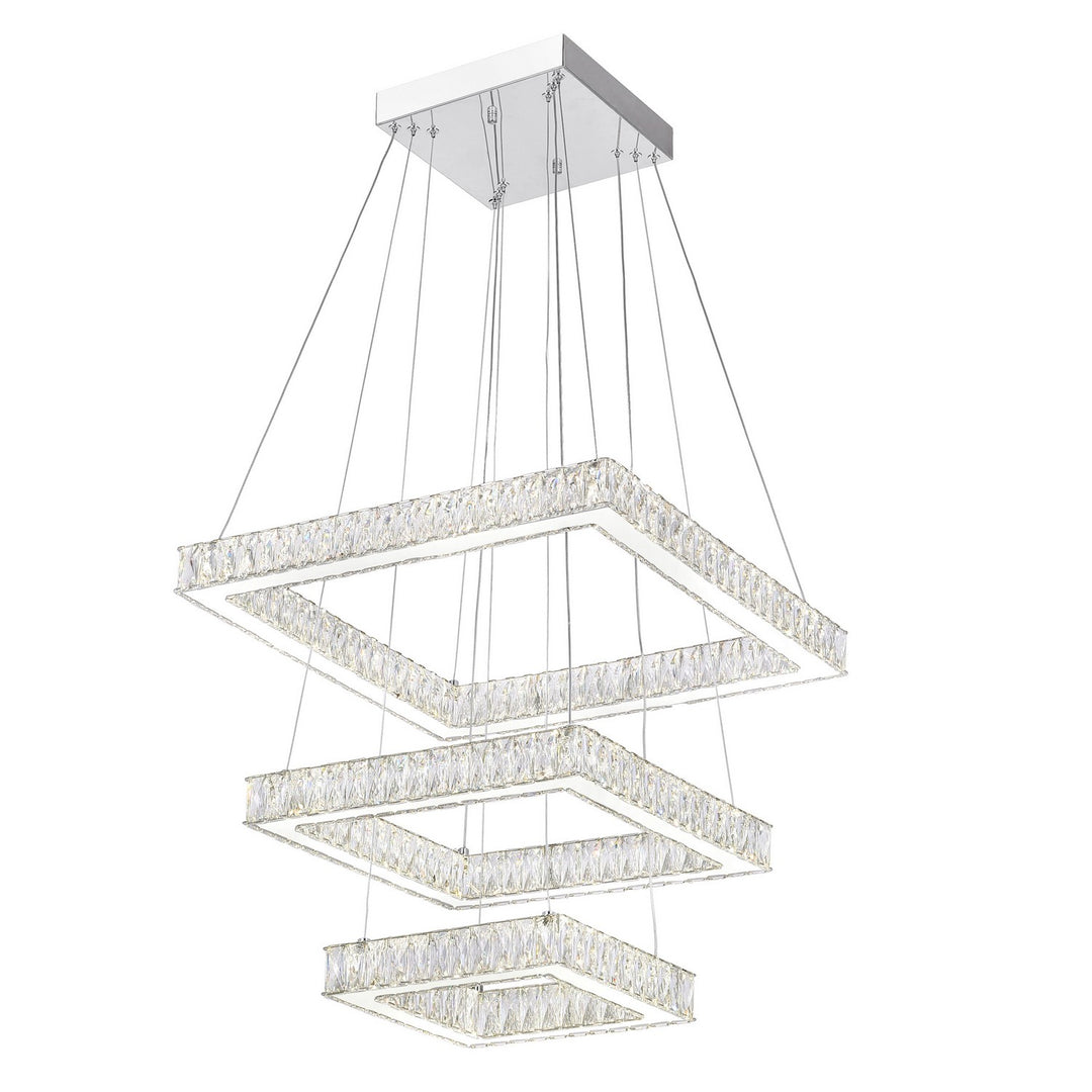 Florence LED Chandelier in Stainless Steel - available from The Lighting Shoppe, trusted by Canadian homeowners