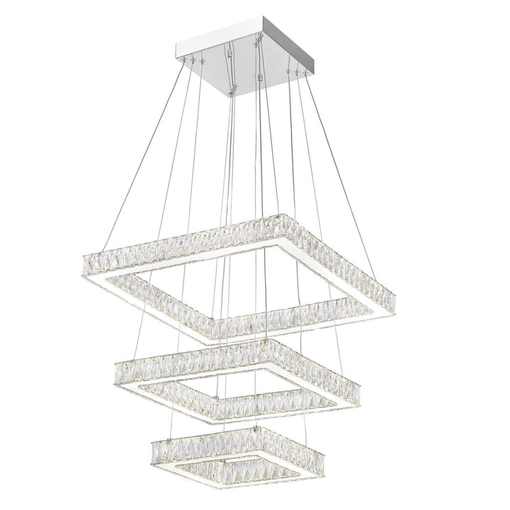 Florence LED Chandelier in Stainless Steel - available from The Lighting Shoppe, trusted by Canadian homeowners