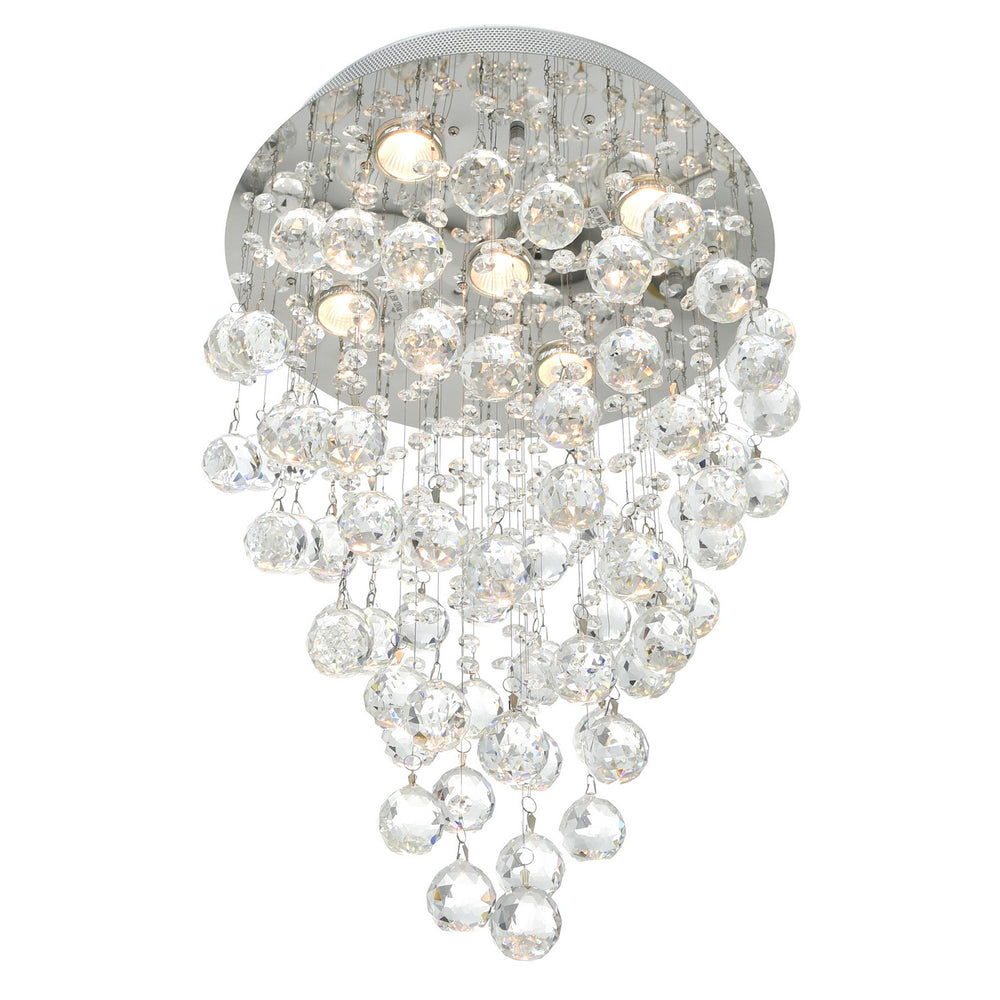 CWI Lighting Canada - 6601C16C - Five Light Flush Mount - Rain Drop - Chrome