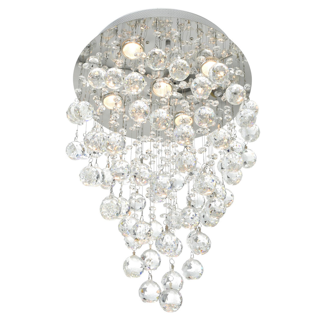 CWI Lighting Canada - 6601C16C - Five Light Flush Mount - Rain Drop - Chrome
