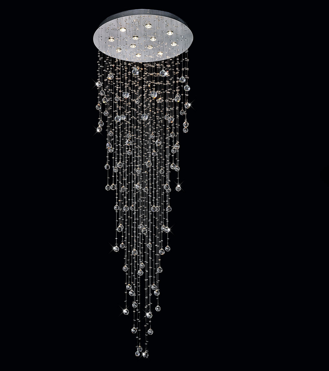 Rain Drop 12 Light Flush Mount in Chrome - available from The Lighting Shoppe, trusted by Canadian homeowners