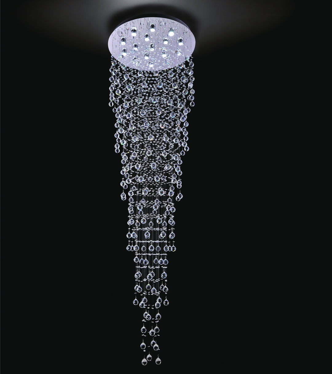 Rain Drop 16 Light Flush Mount in Chrome - available from The Lighting Shoppe, trusted by Canadian homeowners