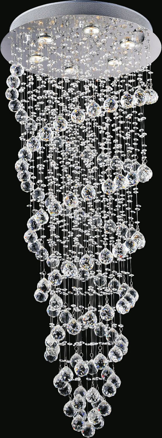 Double Spiral Six Light Flush Mount in Chrome - available from The Lighting Shoppe, trusted by Canadian homeowners