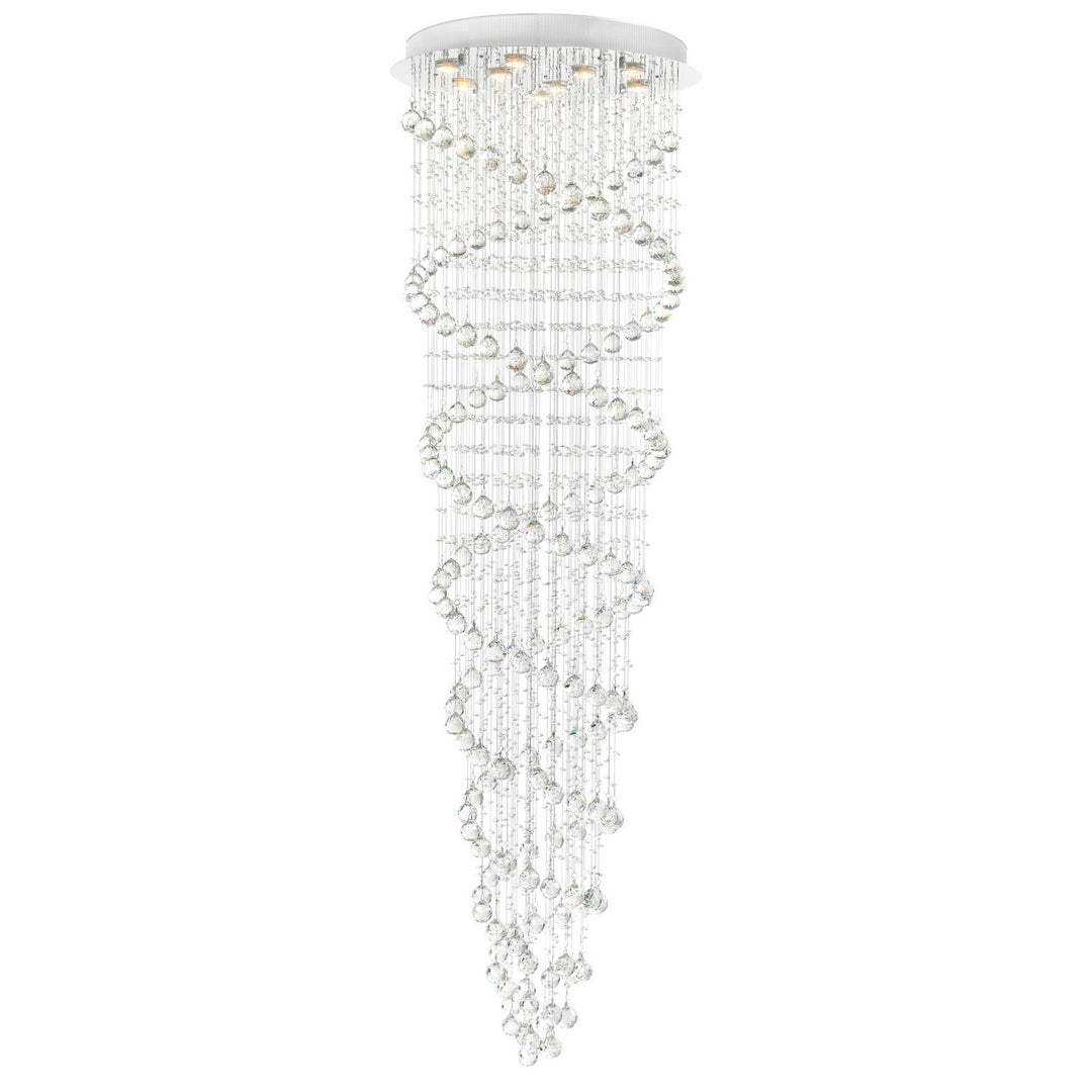 Double Spiral Nine Light Flush Mount in Chrome - available from The Lighting Shoppe, trusted by Canadian homeowners