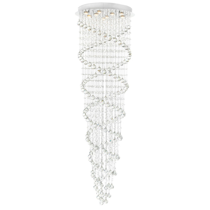 Double Spiral Nine Light Flush Mount in Chrome - available from The Lighting Shoppe, trusted by Canadian homeowners