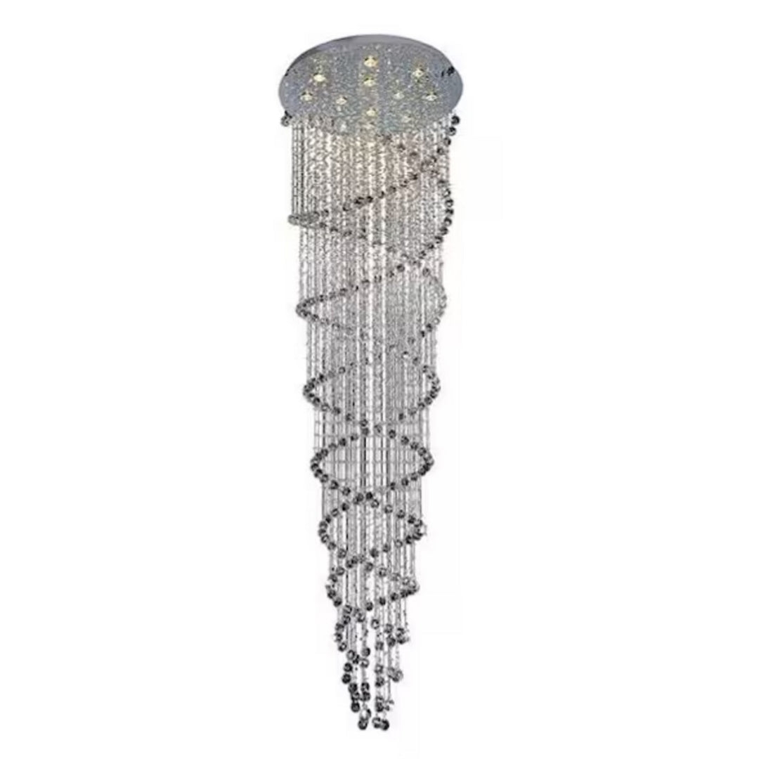 Double Spiral 12 Light Flush Mount in Chrome - available from The Lighting Shoppe, trusted by Canadian homeowners