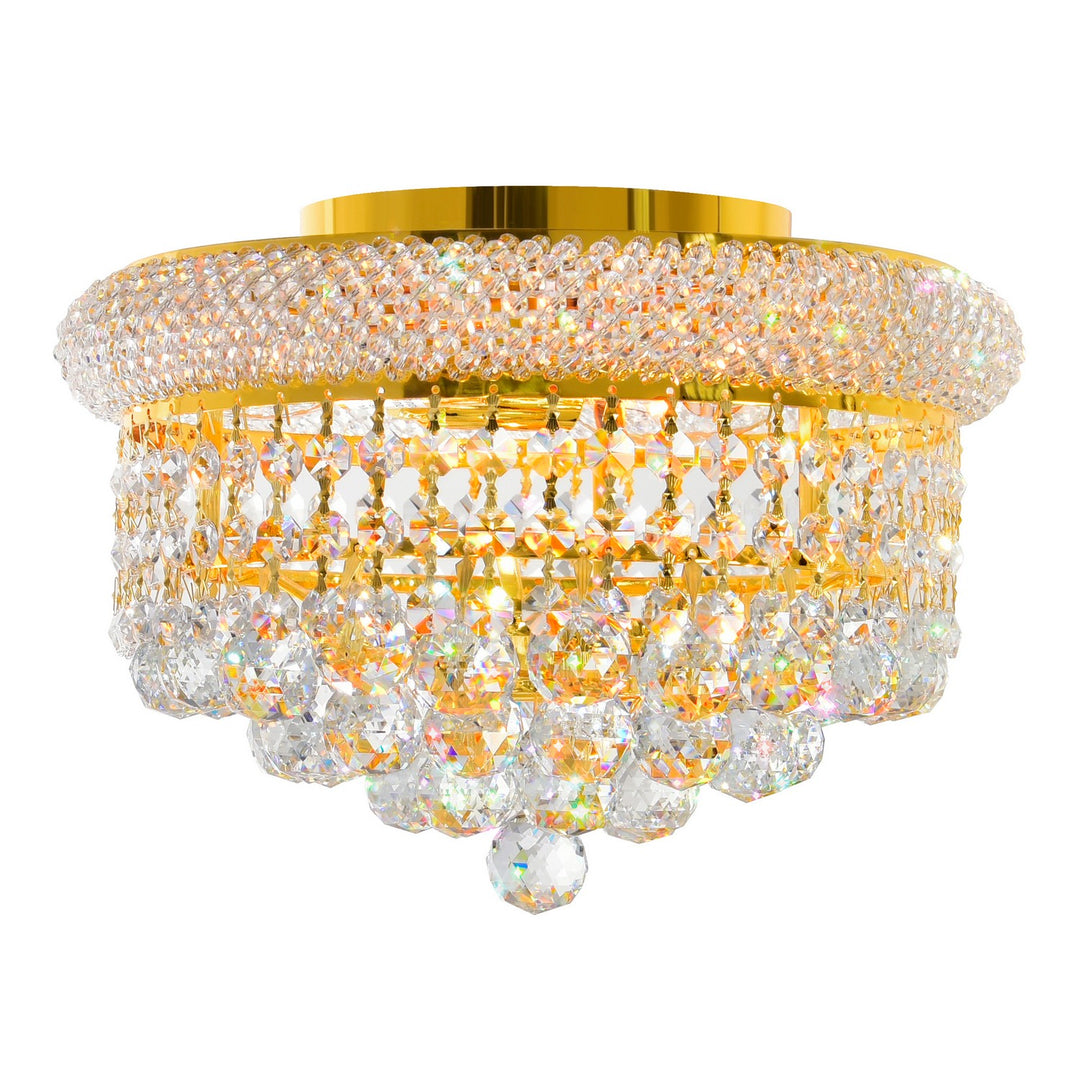 Empire Three Light Flush Mount in Gold - available from The Lighting Shoppe, trusted by Canadian homeowners