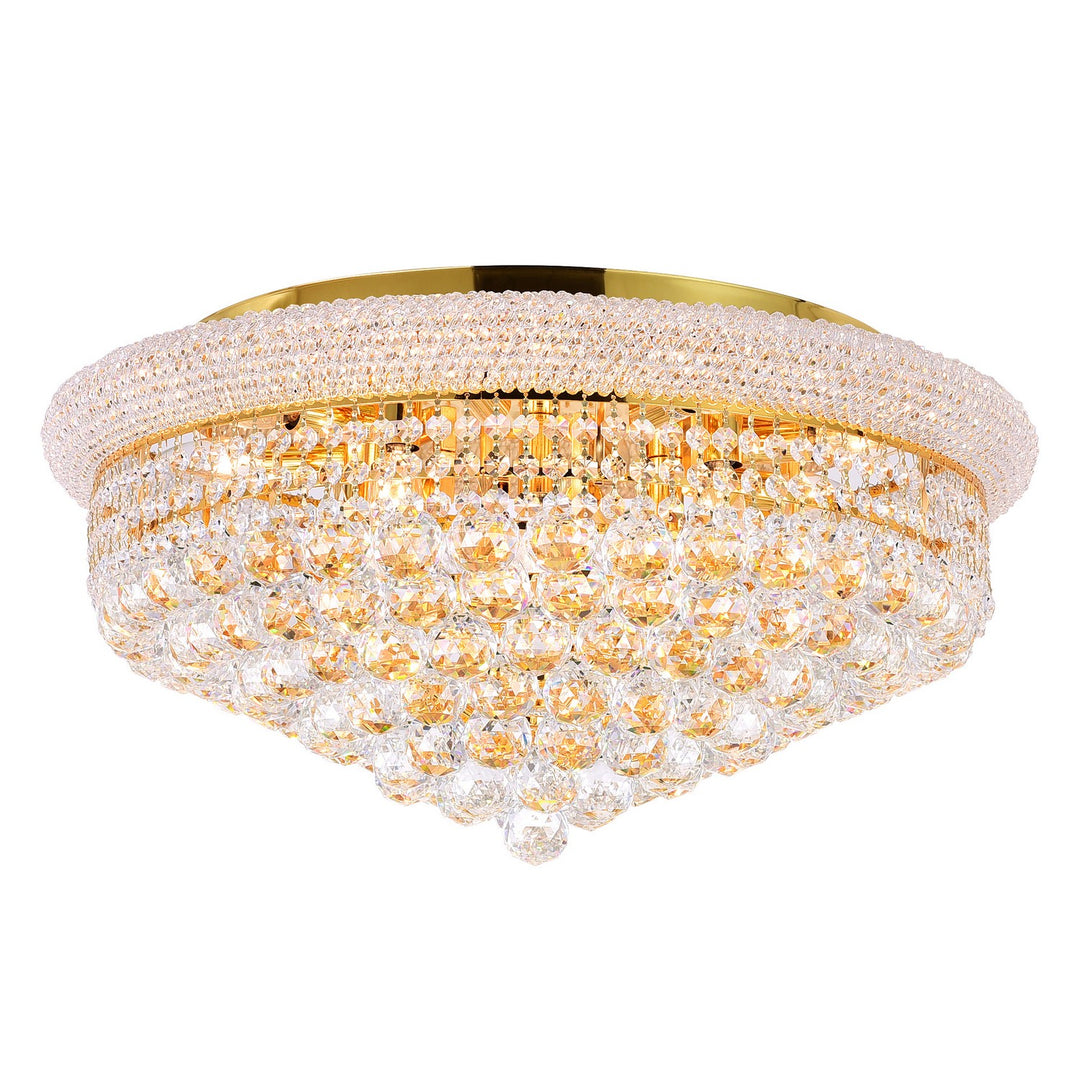 Empire 13 Light Flush Mount in Gold - available from The Lighting Shoppe, trusted by Canadian homeowners
