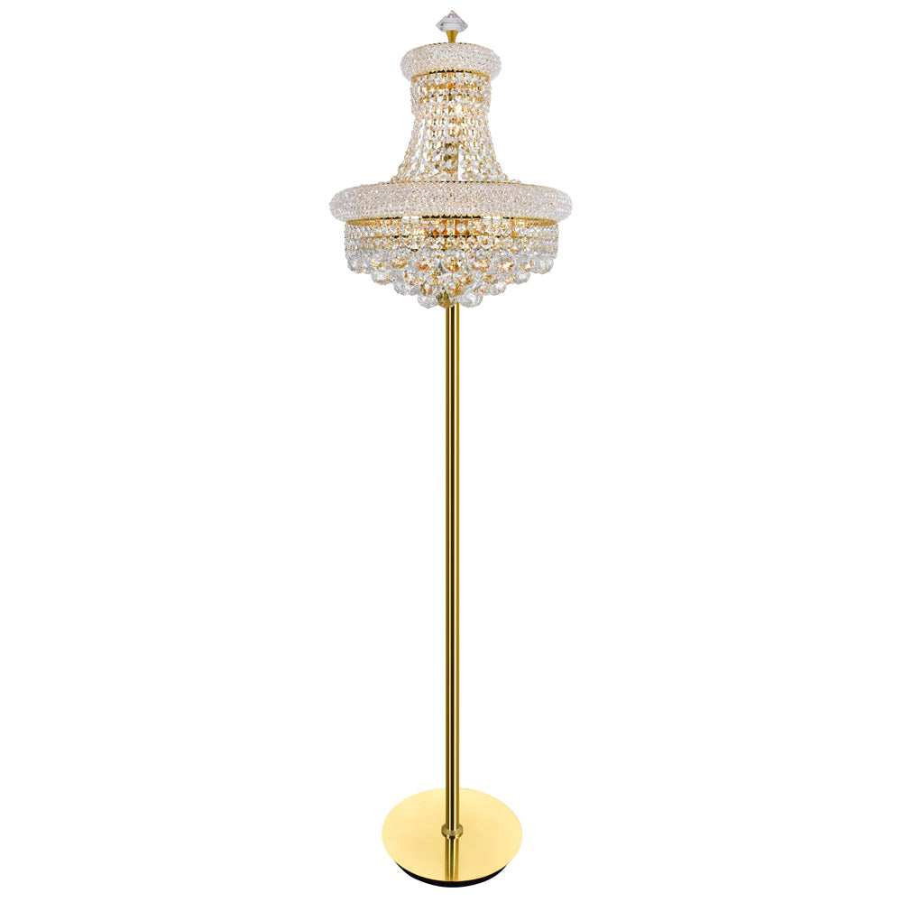 Empire Eight Light Floor Lamp in Gold - available from The Lighting Shoppe, trusted by Canadian homeowners
