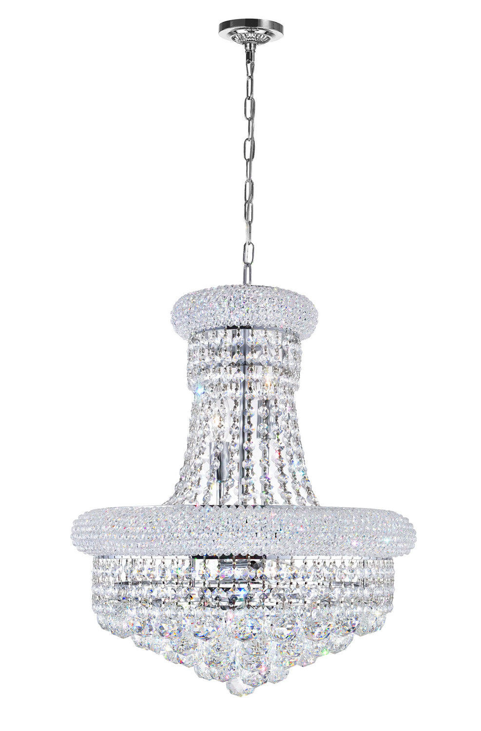 Empire Eight Light Chandelier in Chrome - available from The Lighting Shoppe, trusted by Canadian homeowners
