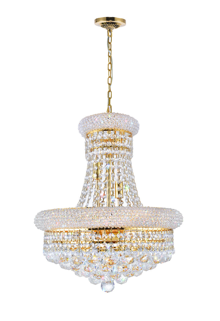 Empire Eight Light Chandelier in Gold - available from The Lighting Shoppe, trusted by Canadian homeowners