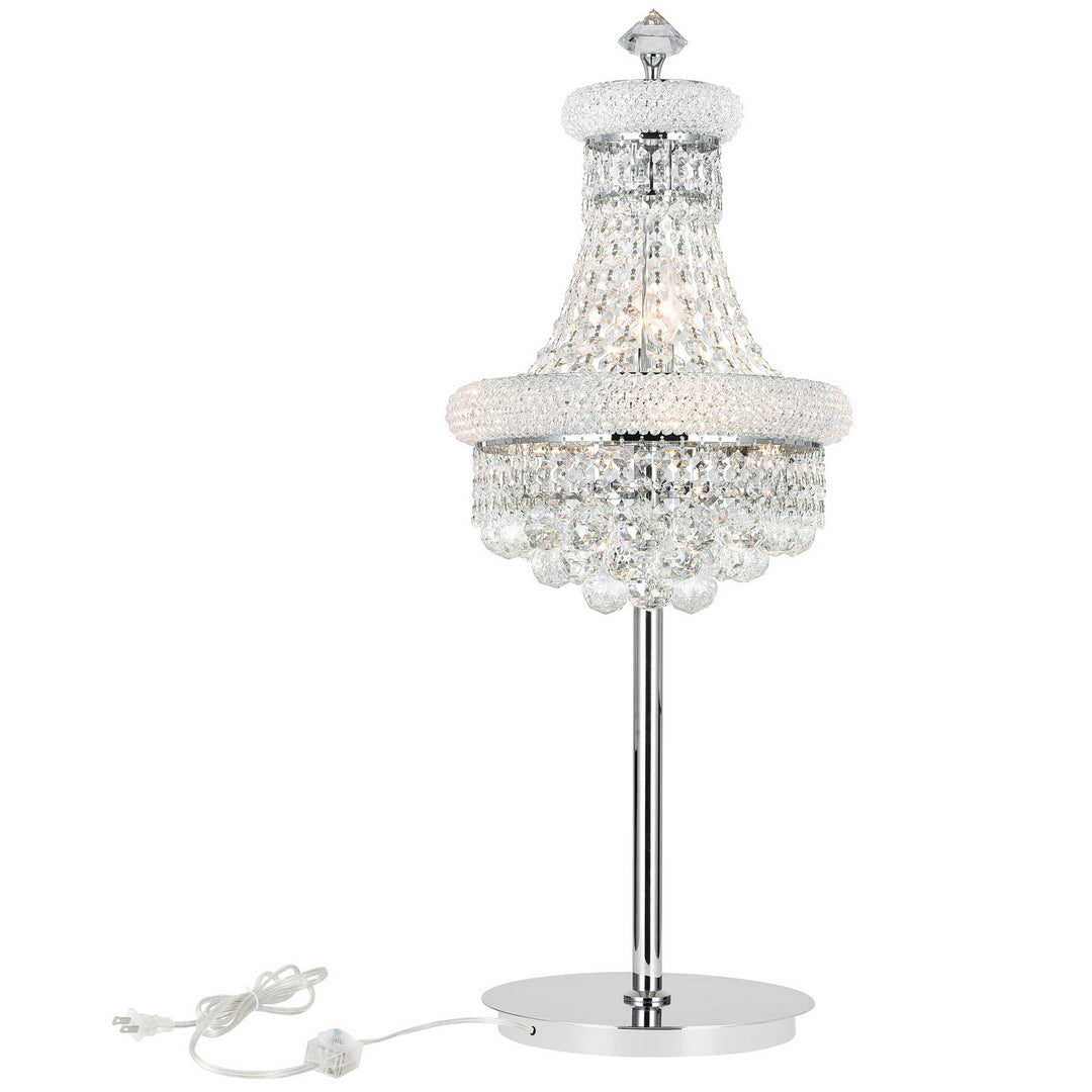 Empire Six Light Table Lamp in Chrome - available from The Lighting Shoppe, trusted by Canadian homeowners