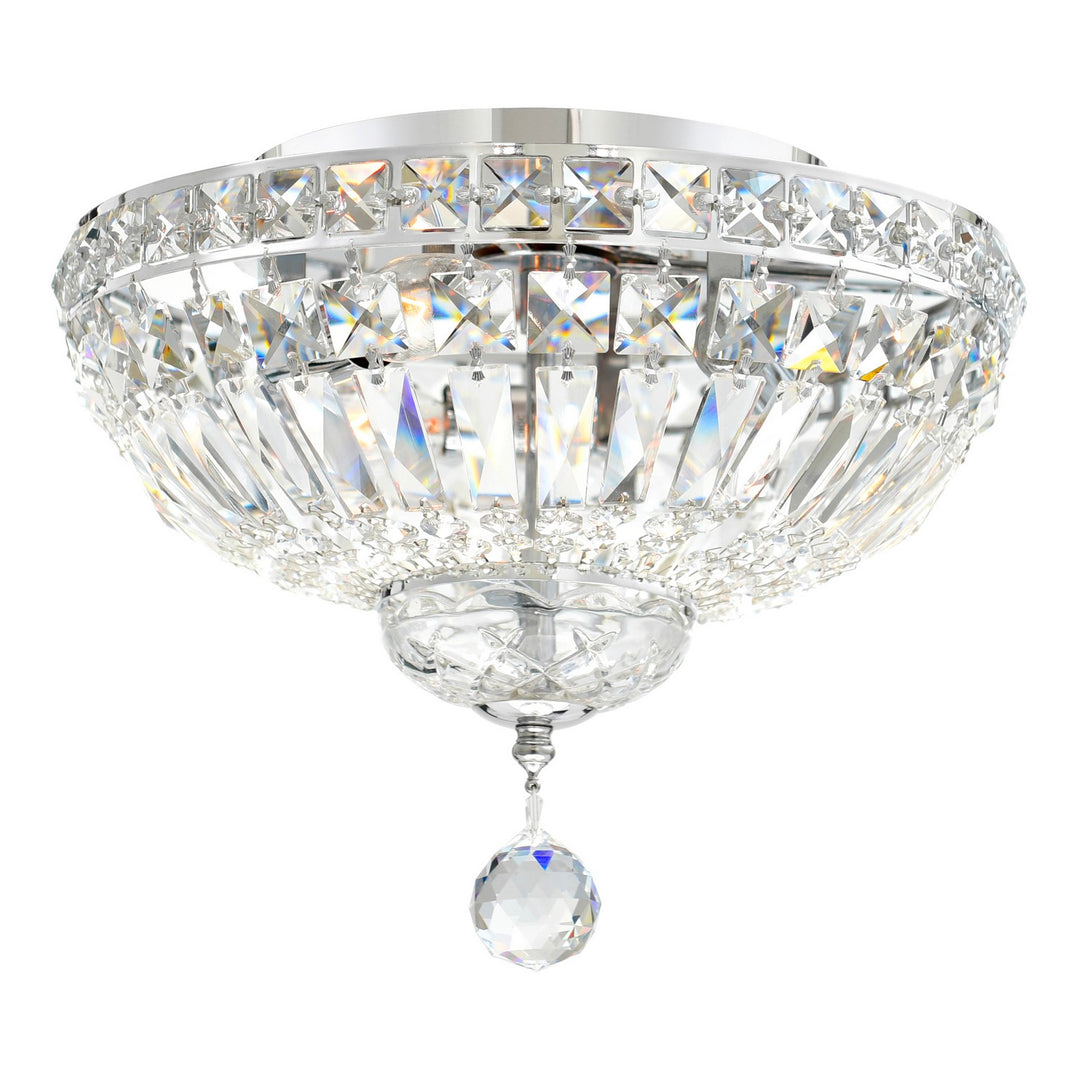 Stefania Three Light Flush Mount in Chrome - available from The Lighting Shoppe, trusted by Canadian homeowners
