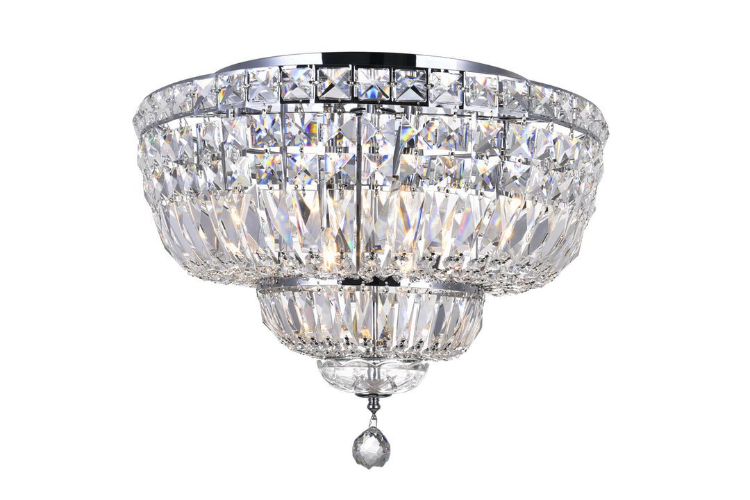 Stefania Eight Light Flush Mount in Chrome - available from The Lighting Shoppe, trusted by Canadian homeowners