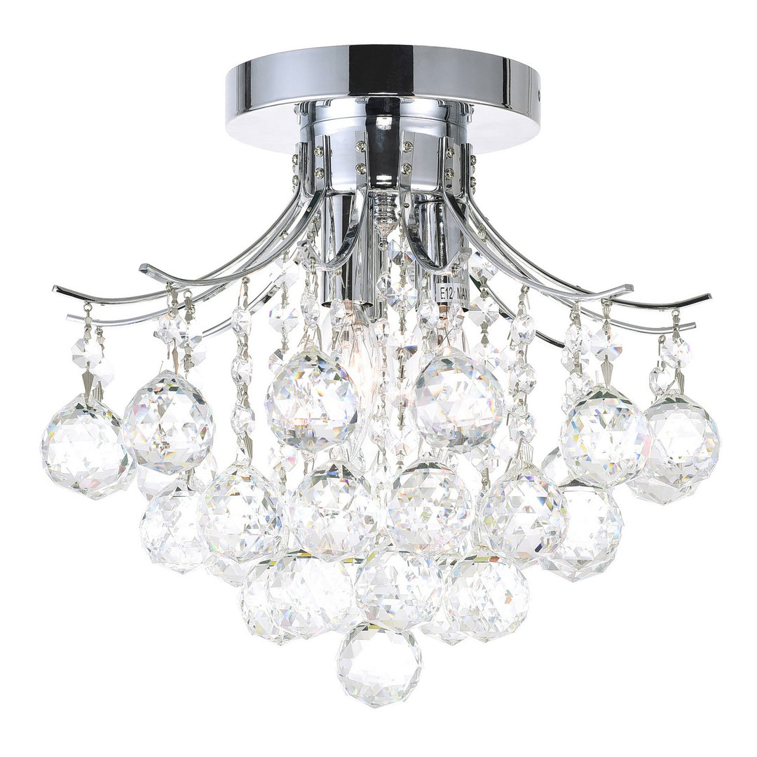 Princess Three Light Flush Mount in Chrome - available from The Lighting Shoppe, trusted by Canadian homeowners
