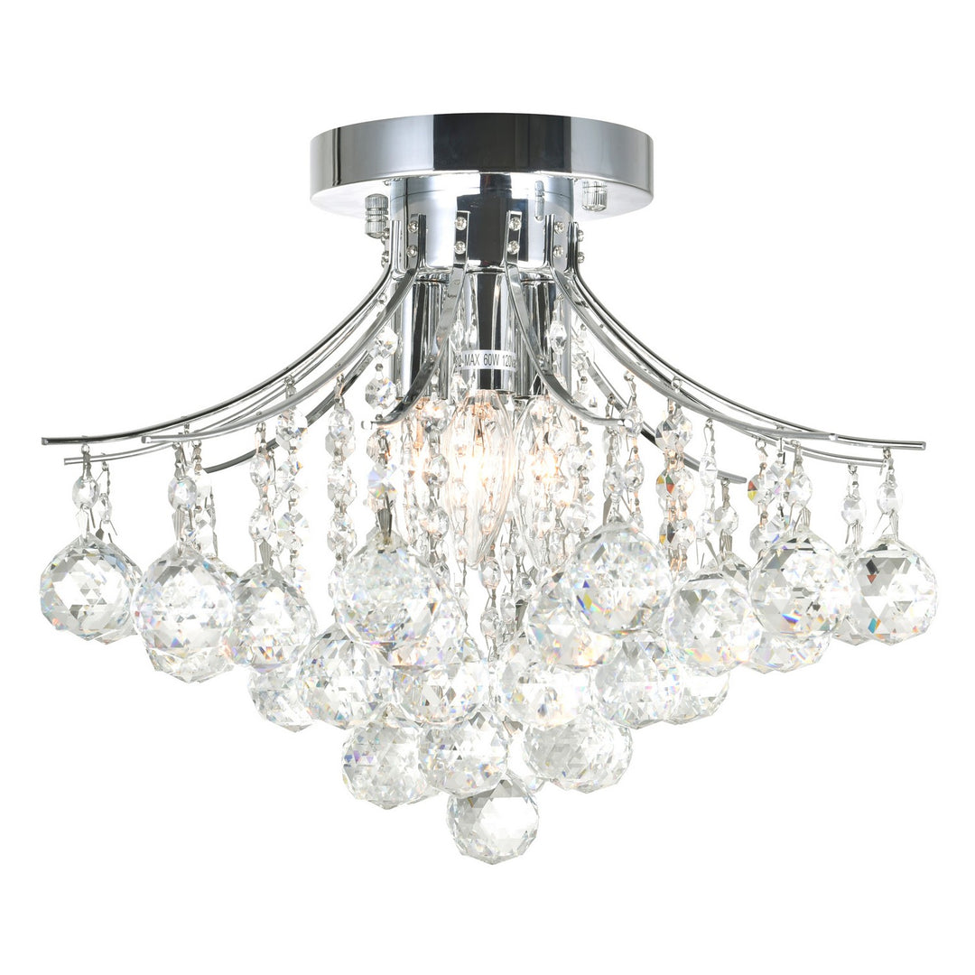 Princess Four Light Flush Mount in Chrome - available from The Lighting Shoppe, trusted by Canadian homeowners