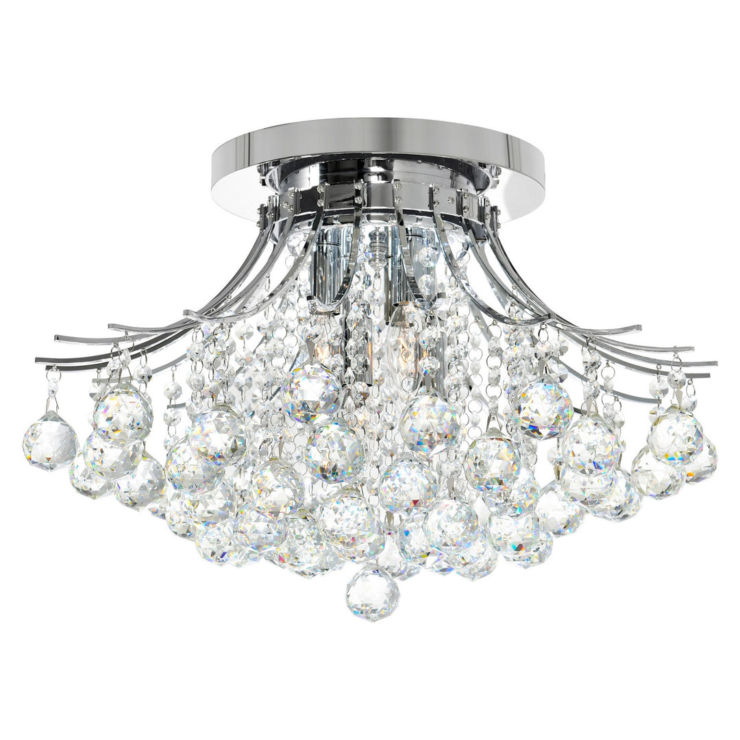 Princess Six Light Flush Mount in Chrome - available from The Lighting Shoppe, trusted by Canadian homeowners