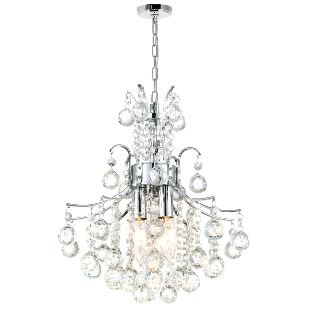 Princess Three Light Mini Chandelier in Chrome - available from The Lighting Shoppe, trusted by Canadian homeowners