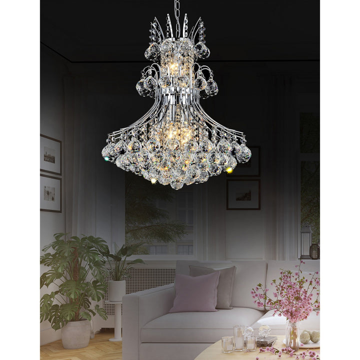 CWI Lighting Canada - 8012P20C - Eight Light Chandelier - Princess - Chrome