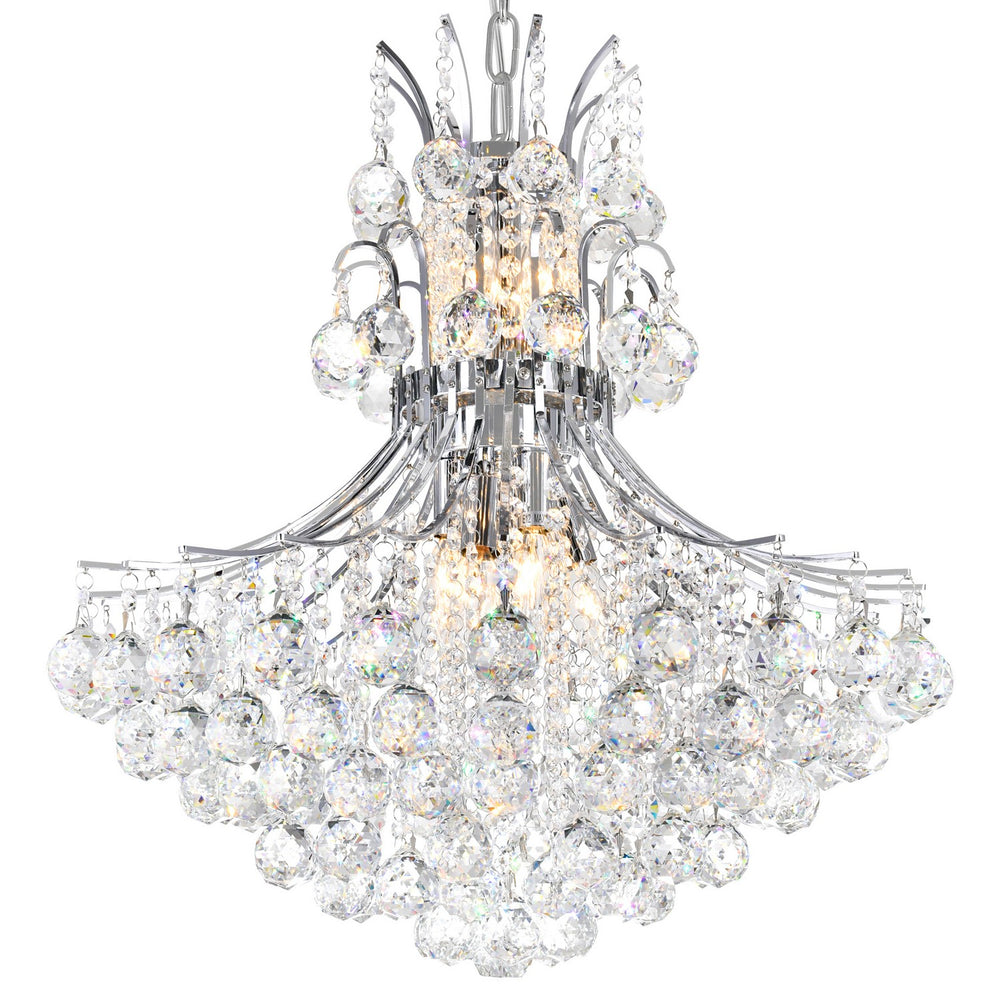 CWI Lighting Canada - 8012P24C - Ten Light Chandelier - Princess - Chrome