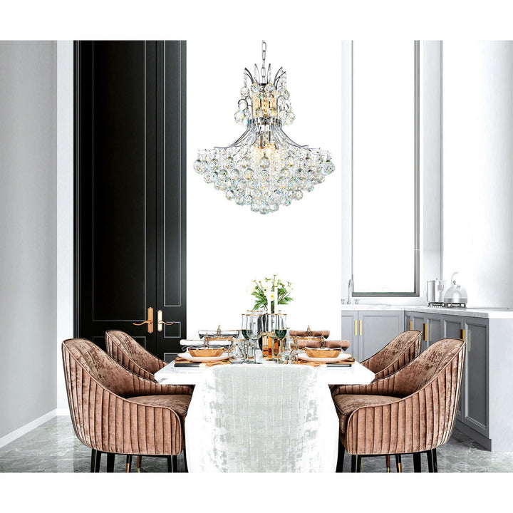 CWI Lighting Canada - 8012P24C - Ten Light Chandelier - Princess - Chrome